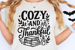 Cozy And Thankful Svg, Thanksgiving Svg, Cozy Season Svg. Product Image 5