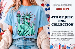 Bubble Gum Liberty PNG | Cool Statue of Liberty DTF Product Image 5