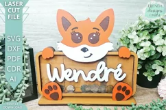 Fox Money Box svg, Coin Bank svg, Glowforge laser svg Product Image 1