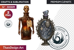 Halloween Hag&#039;s Potions PNG Clipart spooky gothic bottle Product Image 1