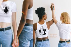 Peace sign with flowers and moon | Svg, Dxf and Png files Product Image 4