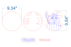 Halloween Witch SVG laser cut files for Glowforge Product Image 4