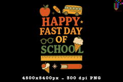 Happy First Day of School Cute Retro Sublimation Design Product Image 1