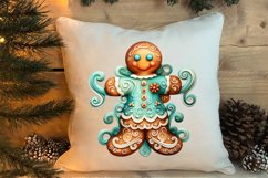 Gingerbread Man Sublimation Clipart, Gingerbread Man Clipart Product Image 4