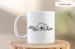 Hand Drawn Poppy Floral Divider SVG Product Image 4