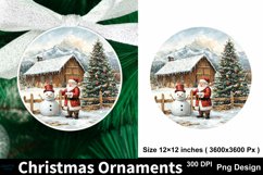 Christmas Ornaments PNG Round Sign PNG, Christmas Round Sign Product Image 1