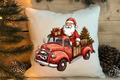 Christmas Truck Sublimation Clipart, Christmas Truck Clipart Product Image 4