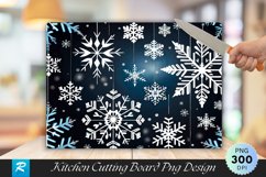 Snow Snowflake Pattern Christmas Cutting Board PNG Product Image 1