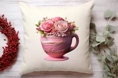Coffee Latte Cups Valentine Clipart, Valentines PNG Product Image 4