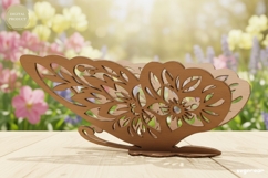 3D Floral Butterfly Lasser Cut | Glowforge | SVG Product Image 2