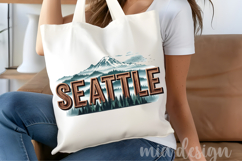 Seattle PNG, Washington Space Needle Mountain Sublimation Product Image 4