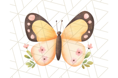 Pastel Watercolor Spring Clipart, Cheerful Floral Png Design Product Image 4
