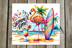 Beach, summer time | Skinny Tumbler Sublimation design PL Product Image 4