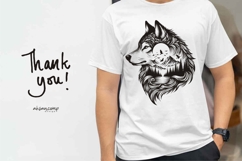 Wolf Silhouette with Mountain and Forest Product Image 4