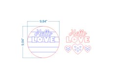 Hello love SVG laser cut files for Glowforge Product Image 4
