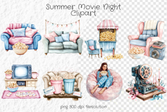Summer Movie Night Clipart - Summer PNG Product Image 1