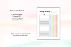 Weekly Checklist Planner A4 US Letter Canva Template Product Image 4