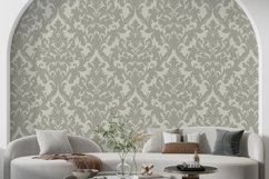 10 White Floral Damask Seamless Digital Paper For Download Product Image 4