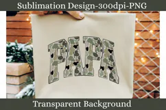 PAPA Camouflage PNG, Varsity Letters Sublimation Graphic Product Image 4