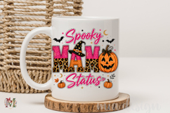 Spooky Mama Status PNG, Pink Glitter Halloween Sublimation Product Image 3