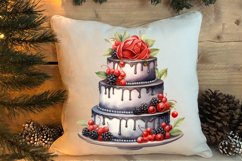 Christmas Cake Clipart, Christmas Cake Clipart Product Image 4