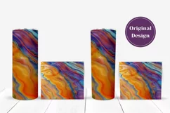 Abstract Tumbler Sublimation, Colorful Tumbler Wrap Designs Product Image 4