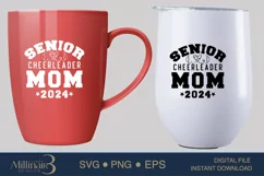 Senior Cheerleader Mom 2024 SVG PNG Sublimation |Baseball Product Image 4