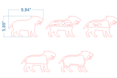 Sabre-toothed Tiger SVG laser cut file for Glowforge Product Image 4