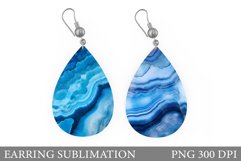 Stone Texture Earring. Abstract Teardrop Earring Sublimation Product Image 1