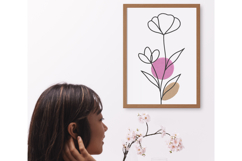 Minimal Line Art Flower Embroidery Design Product Image 4