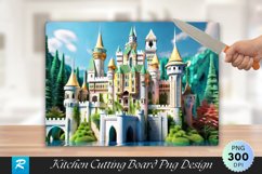 3D Castle Cutting Board Sublimation Design Product Image 1