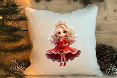 Christmas Blonde Girl Clipart Sublimation, Christmas Clipart Product Image 2
