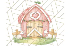 Pastel Farm Nursery PNG Clipart, Baby Animals And Elements Product Image 4