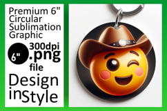 Gorgeous Keychain Circle Design PNG , 3D Emoji Product Image 1