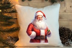 Watercolor Santa Claus Sublimation Clipart, Santa PNG Product Image 4
