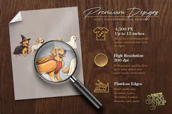 Halloween Golden Retriever DTF PNG Product Image 5