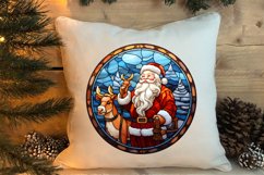 Stained Glass Painting Of Santa Clipart Sublimation Product Image 4