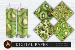 Green Kiwi Fruits Digital Paper Product Image 1