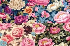 Boho Peony Seamless Patterns - 300DPI Product Image 4