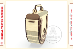 Wooden clutch purse v115 - laser cut vector - Glowforge file Product Image 4