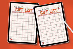 My Holiday Gift List Planner Template Canva | Editable Gift Product Image 4