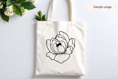 Hand Drawn Botanical Peony SVG Product Image 4