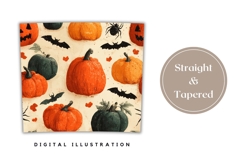 Cartoon Halloween Pumpkin Tumbler, Halloween Bats Tumbler Product Image 4