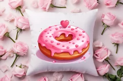 Retro Valentine Watercolor Clipart, Pink Valentine Product Image 4