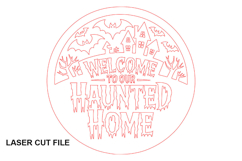 Halloween Haunted House Welcome Laser Cut File SVG Product Image 4