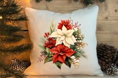 Christmas Flowers Watercolor Clipart, Christmas PNG Product Image 4