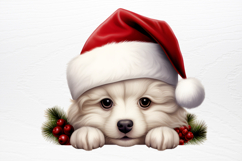 Christmas Peeking Dogs Clipart PNG Product Image 4