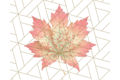 Fall Foliage Clipart PNG, Pink and Green Leaves Product Image 4