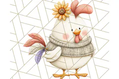 Fall Farm Animal Clipart, Autumn Barnyard PNG Illustrations Product Image 4