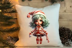 Christmas Little Girl Clipart Sublimation, Christmas PNG Product Image 4